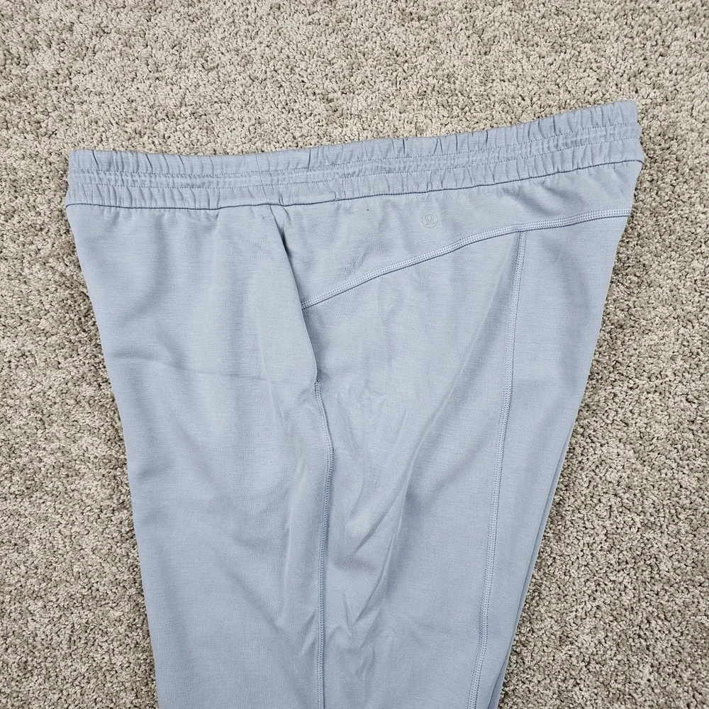 Lululemon Softstreme High Rise Straight Leg Crop Pant Sz 18 Blue Linen W6BZXS
